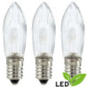 LED Rippled Bulb Clear - E10 Socket - Warm White - 0.1-0.3W