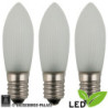LED Rippled Bulb Frosted - E10 Socket - Warm White - 0.1-0.2W