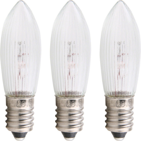 Riffelkerze - Sockel E10 - 55V/3W