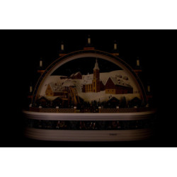 Schwibbogen Weihnachtsmarkt am "Molchner Stolln" zu Pobershau (limitierte Auflage) - 74x28x58 cm