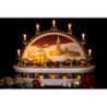 Schwibbogen Weihnachtsmarkt am "Molchner Stolln" zu Pobershau (limitierte Auflage) - 74x28x58 cm