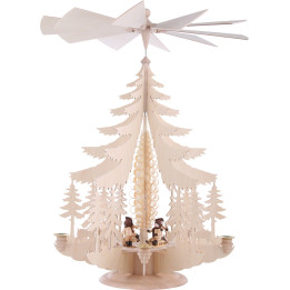 1-stöckige Pyramide mit Winterkinder - 62x42 cm