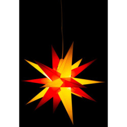 Annaberg Folded Star for Indoor with Red-Yellow Tips - 58 cm / 22.8 inch