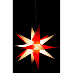 Annaberg Folded Star for Indoor with Red-White Tips - 58 cm / 22.8 inch