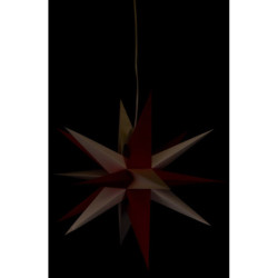 Annaberger Faltstern für Innen mit rot-weißen Spitzen - 58 cm