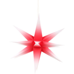 Annaberger Faltstern für Innen rot-weiß - 70 cm