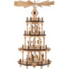 4-Tier Pyramid - Natural - 45 cm / 18 inch