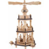 3-Tier Pyramid - Christmas, Natural - 35 cm / 13.8 inch