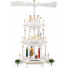 3-Tier Pyramid - Christmas, White - 35 cm / 13.8 inch