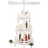 3-Tier Pyramid - Christmas, White - 35 cm / 13.8 inch
