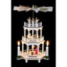 3-Tier Pyramid - Christmas, White - 35 cm / 13.8 inch