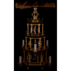4-Tier Pyramid - Natural - 45 cm / 18 inch
