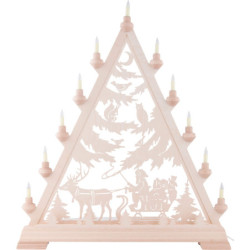 Lichterspitze Nikolaus mit Schlitten - 66 cm