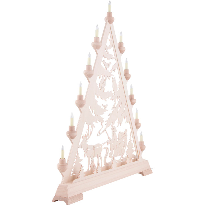 Lichterspitze Nikolaus mit Schlitten - 66 cm