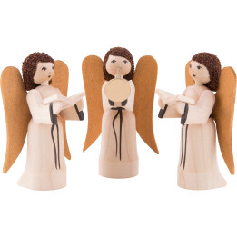 Nativity Angels, Set of Three, Stained - 7 cm / 2.8 inch