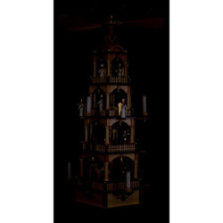 4-Tier Pyramid - Nativity Scene with Musical Mechanism - 70 cm / 27.6 inch
