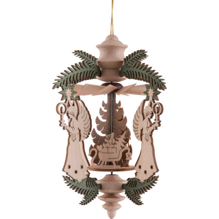 Christbaumschmuck Engel mit Weihnachtsmann - 13 cm