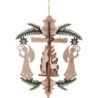 Christbaumschmuck Engel mit Weihnachtsmann - 13 cm