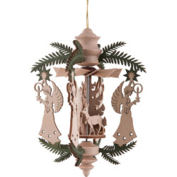 Christbaumschmuck Engel mit Weihnachtsmann - 13 cm