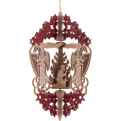 Tree Ornament - Nativity Scene - Red - 15,3 cm / 6 inch