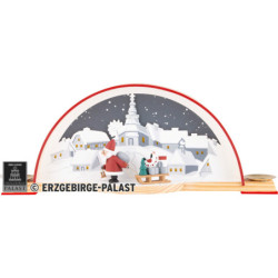 Candle Arch with Santa - 33x14 cm / 13x5.5 inch