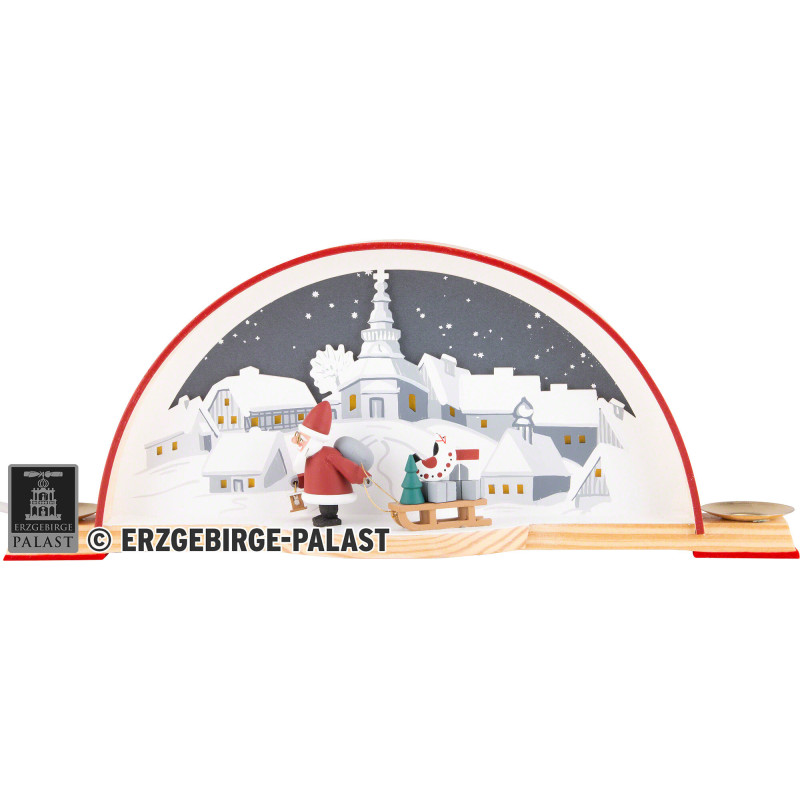 Candle Arch with Santa - 33x14 cm / 13x5.5 inch