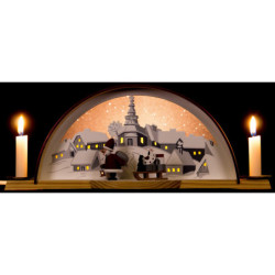 Candle Arch with Santa - 33x14 cm / 13x5.5 inch