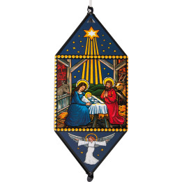 Weihnachtslaterne Christi Geburt - 40 cm
