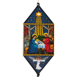 Weihnachtslaterne Christi Geburt - 40 cm