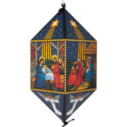 Weihnachtslaterne Christi Geburt - 40 cm