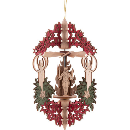 Tree Ornament - Candle Miner, Angel and Smoker - 15,3 cm / 6 inch