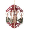 Christbaumschmuck Kerze Bergmann, Engel und Räuchermann - 15,3 cm