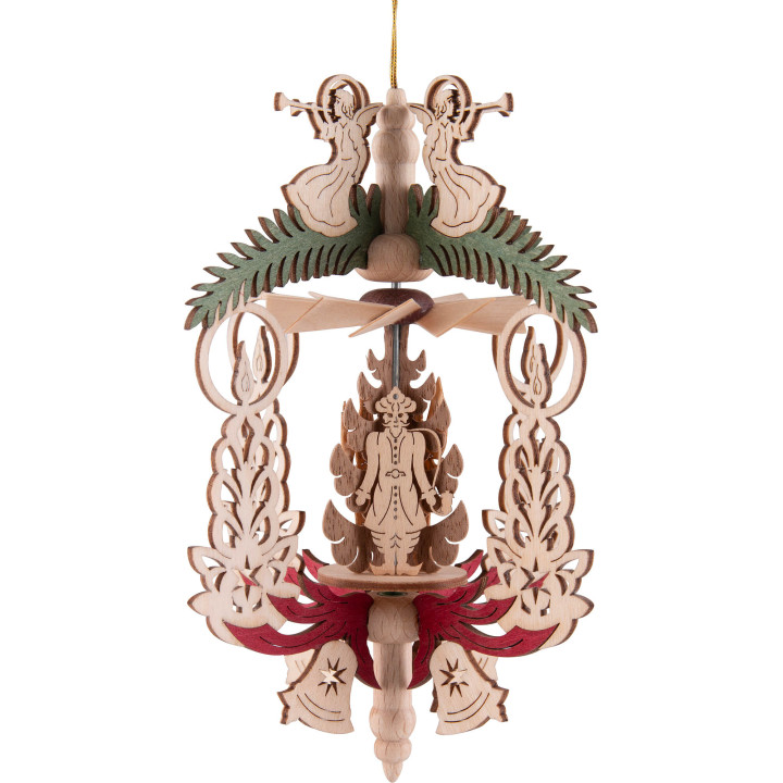 Tree Ornament - Candle Miner, Angel and Smoker - 16,3 cm / 6.4 inch