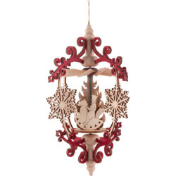 Christbaumschmuck Kristall Bergmann, Engel und Räuchermann - 14 cm