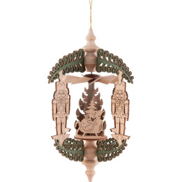 Christbaumschmuck Rollbaum Weihnachtsmann und Hirsch - 14 cm