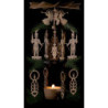 1-Tier Pyramid - Miner, Angel and Smoker - 26 cm / 10.2 inch