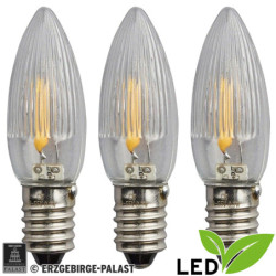 LED-Riffelkerze Filament - Sockel E10 - 12V