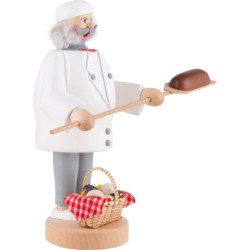 Räuchermännchen Bäcker weiß - 22 cm
