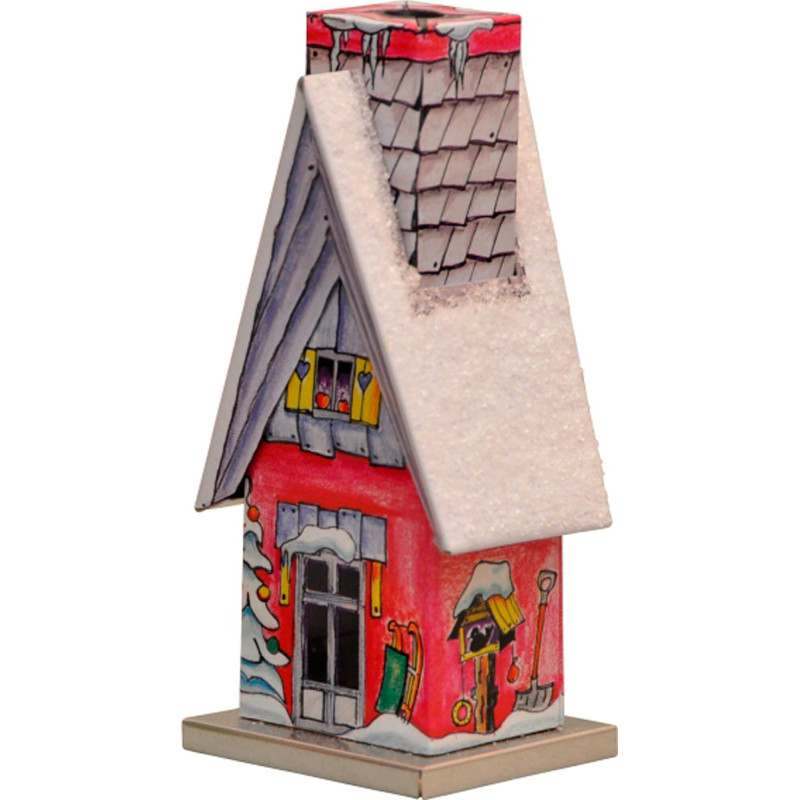 Metall-Räucherhaus Winterhütte - 11 cm