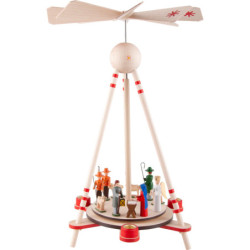 1-stöckige Pyramide mit Krippe - zerlegbar - 33 cm