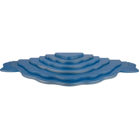 Cloud Landscape - Set of 7 Pieces - Blue/Gold - 102x38x8 cm / 40.1x15x3.1 inch