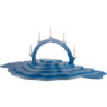Wolkenstecksystem - Wolkenlandschaft 7-teilig - blau/gold - 102x38x8 cm