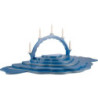 Cloud Landscape - Set of 7 Pieces - Blue/Gold - 102x38x8 cm / 40.1x15x3.1 inch