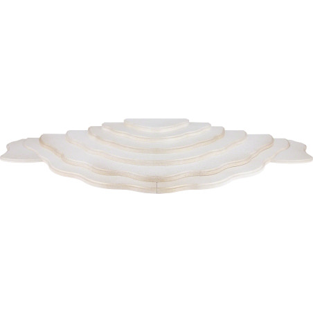 Cloud Landscape - Set of 7 Pieces - White/Gold - 102x38x8 cm / 40.1x15x3.1 inch