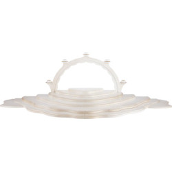Cloud Landscape - Set of 7 Pieces - White/Gold - 102x38x8 cm / 40.1x15x3.1 inch