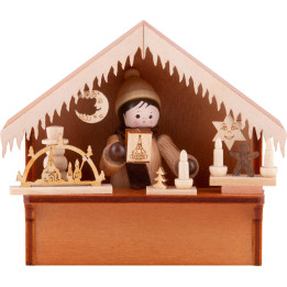 Christmas Market Stall with Thiel Figurine - 8 cm / 3.1 inch