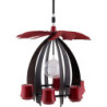 1-Tier Hanging Pyramid NOVA - Anthracite/Rubyred - 33 cm / 13 inch