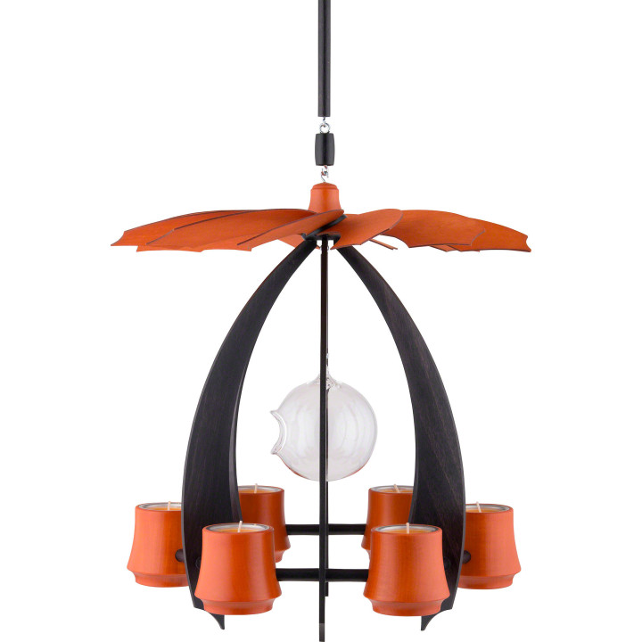 1-stöckige Hängepyramide NOVA - anthrazit/orange - 33 cm