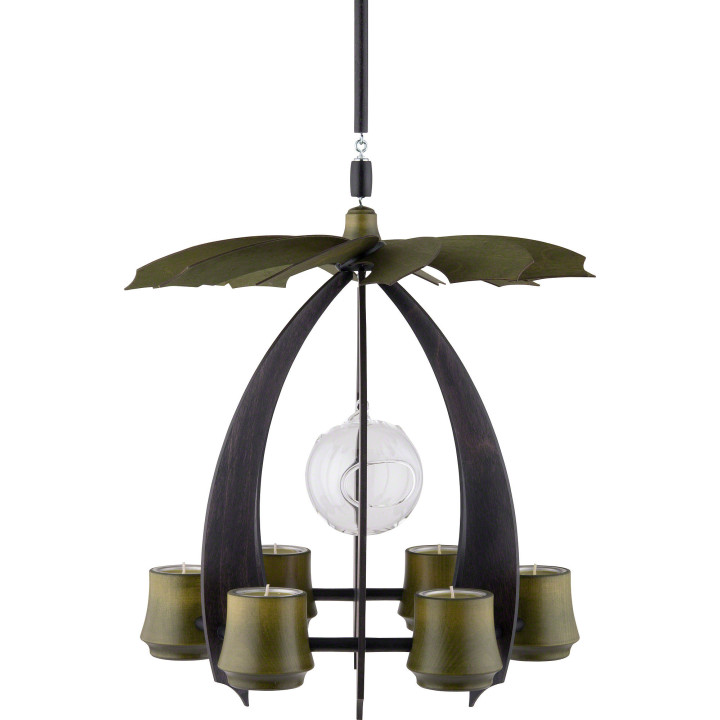 1-Tier Hanging Pyramid NOVA - Anthracite/Mossgreen - 33 cm / 13 inch