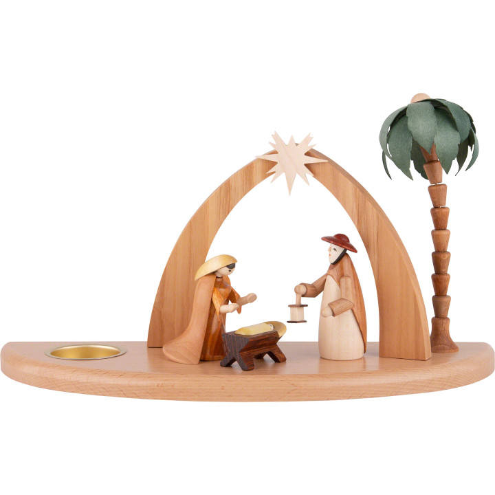 Candle Holder - Nativity Scene - 17 cm / 7 inch